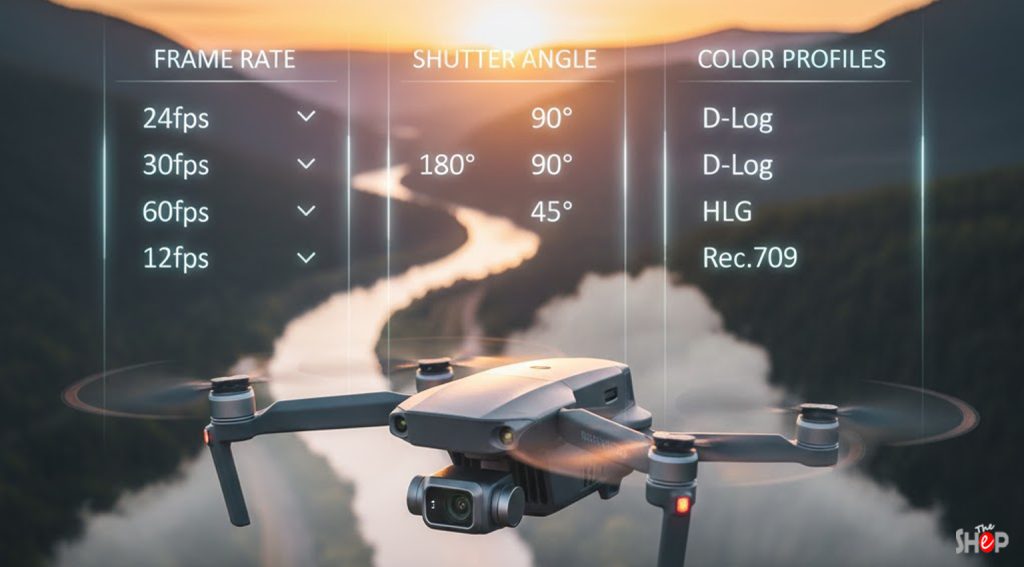 drone camera settings for videography